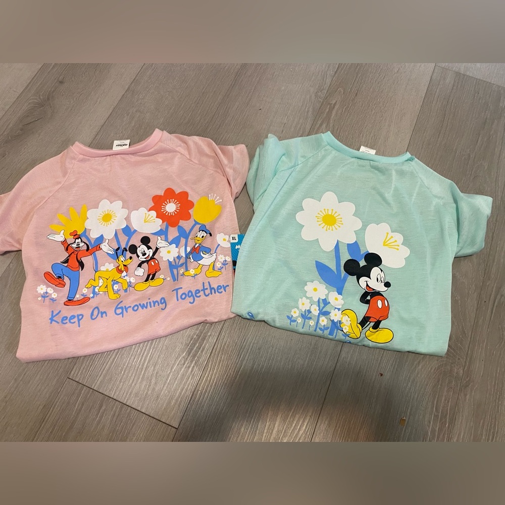 Disney Kids' Pink and Mint Graphic dog T-Shirts